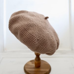 amber　オーガニックコットン ベレー帽（beige）
