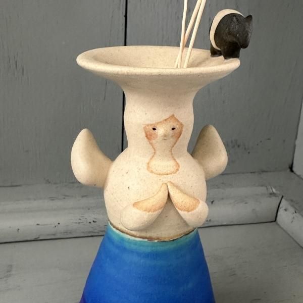 足田メロウさん　プレート　たぬき　青 足田メロウ - aoi door