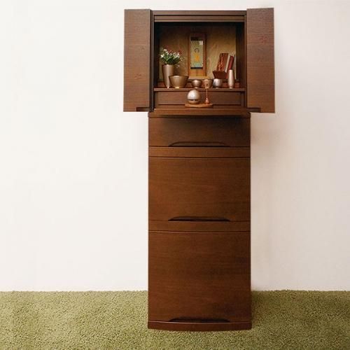 ミドルタイプ仏壇 舞桜 幅42cm 高さ123cm 天然木 ウォールナット