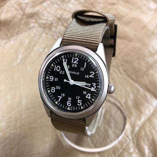 新品 BENRUS ベンラス ミリタリー 復刻 BR763SS NAVY ネイビー