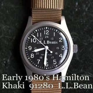 <img class='new_mark_img1' src='https://img.shop-pro.jp/img/new/icons14.gif' style='border:none;display:inline;margin:0px;padding:0px;width:auto;' />L.L.Bean Field Watch by HAMILTON Khaki 921980 Cal.649