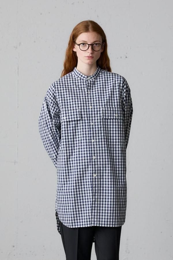 band collar big shirt