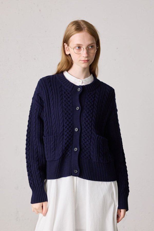 cable wide cardigan