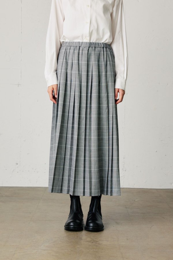 <img class='new_mark_img1' src='https://img.shop-pro.jp/img/new/icons8.gif' style='border:none;display:inline;margin:0px;padding:0px;width:auto;' />check pleats skirt