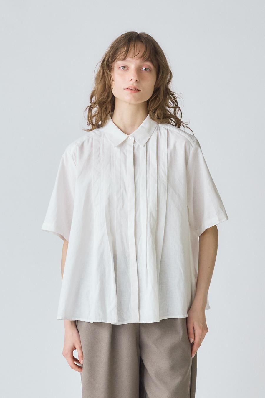tuck short shirt - MidiUmi（ミディウミ）｜OFFICIAL ONLINE SHOP