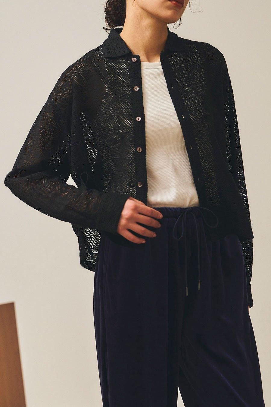 border russell lace shirt / INDIA INDUSTRY - MidiUmi border russell lace shirt / INDIA INDUSTRY - MidiUmi