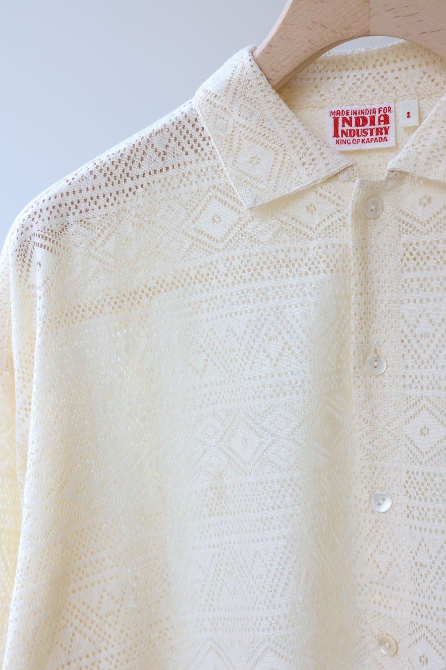 border russell lace shirt / INDIA INDUSTRY - MidiUmi border russell lace shirt / INDIA INDUSTRY - MidiUmi