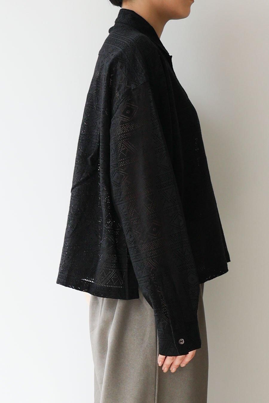【値下げ】INDIA INDUSTRY レース編みシャツ border russell lace shirt / INDIA INDUSTRY - MidiUmi