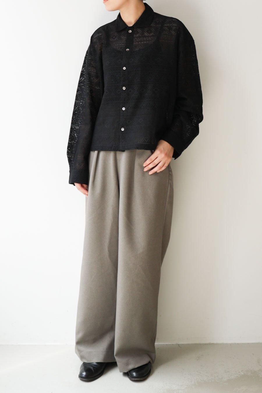 【値下げ】INDIA INDUSTRY レース編みシャツ border russell lace shirt / INDIA INDUSTRY - MidiUmi