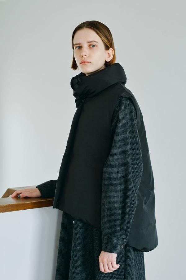 high neck down vest