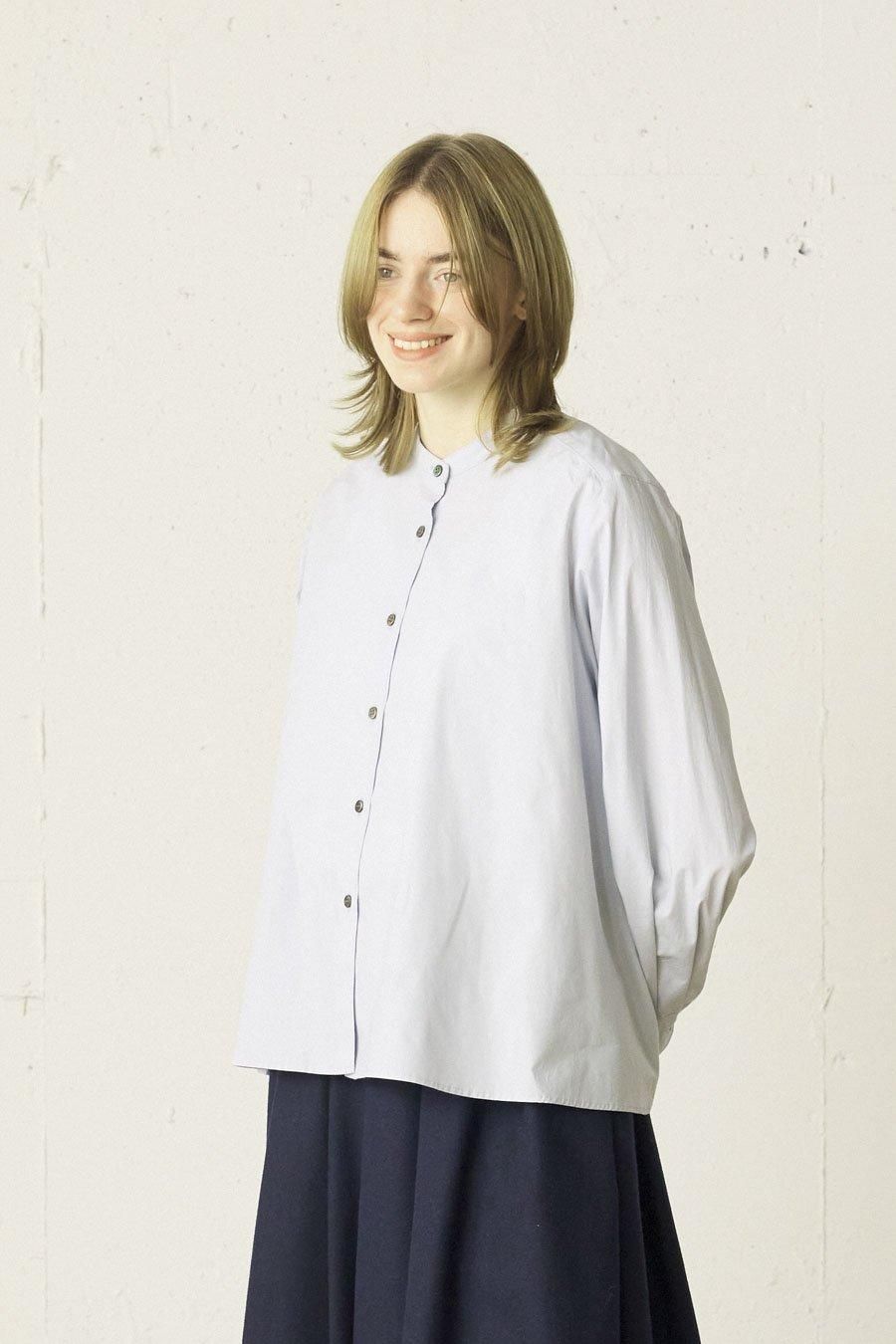 A line band collar shirt - MidiUmi（ミディウミ）｜OFFICIAL