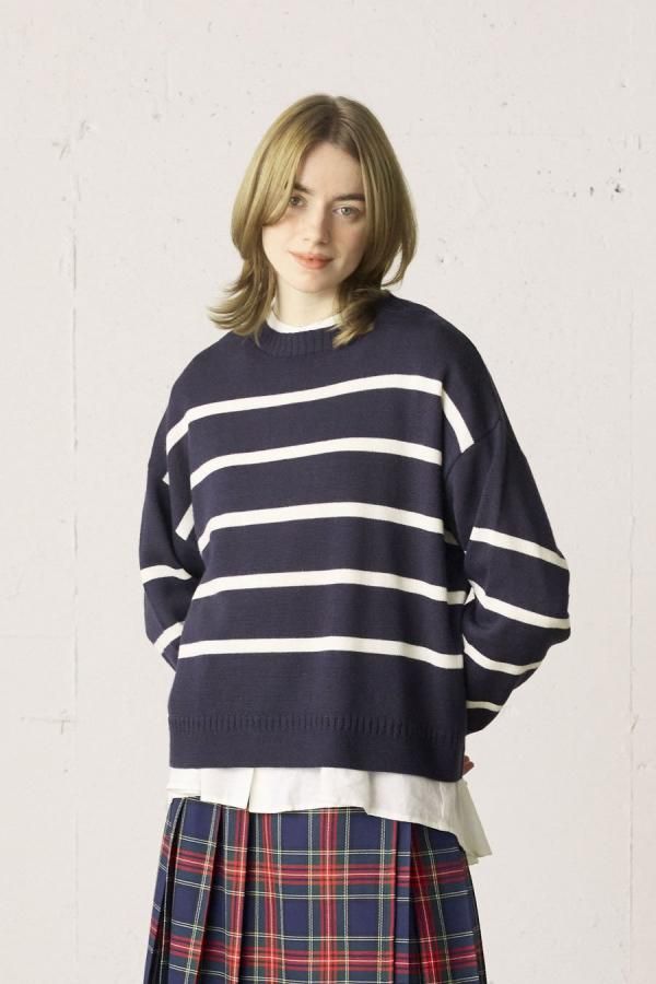 border knit pullover