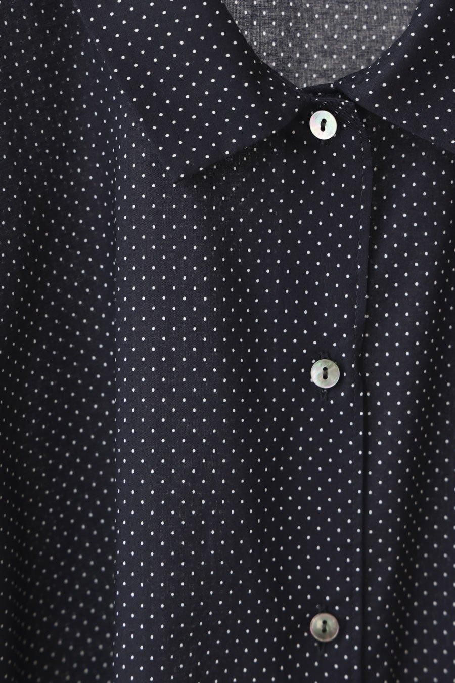 dots shirt onepiece with belt - MidiUmi（ミディウミ