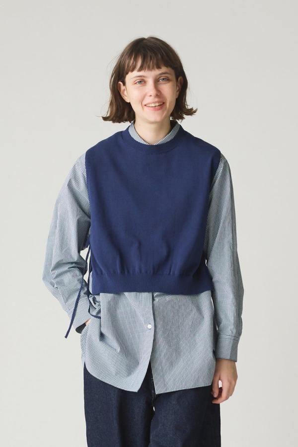 side ribbon short vest
