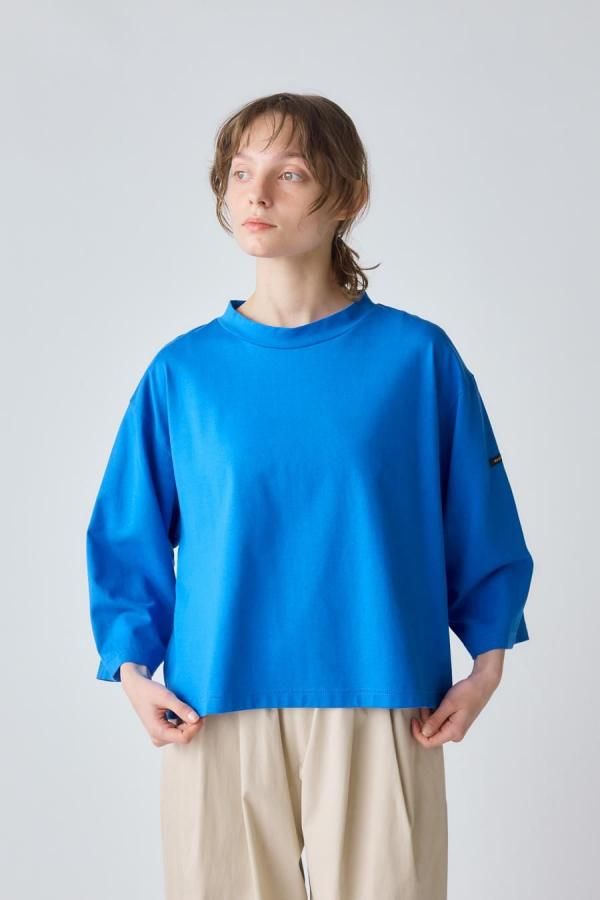 mock neck wide T-shirt 
