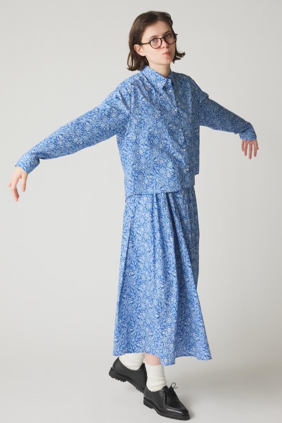 23ss【ミディウミ】LIBERTY PRINT half slv shirt LIBERTY print shirt - MidiUmi（ミディウミ）｜OFFICIAL ONLINE