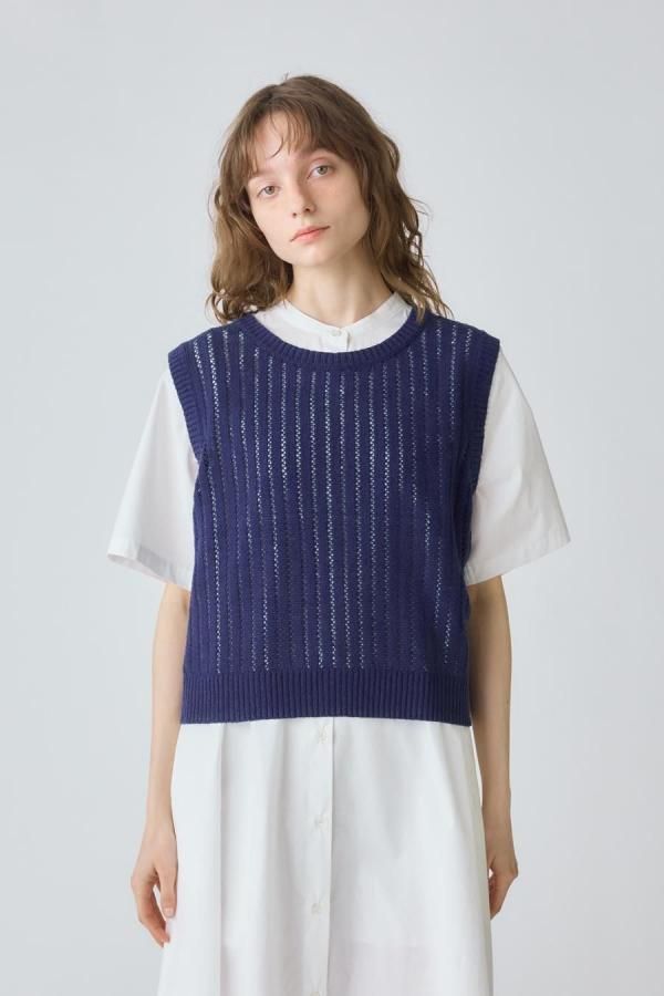 pattern knitting 2way vest