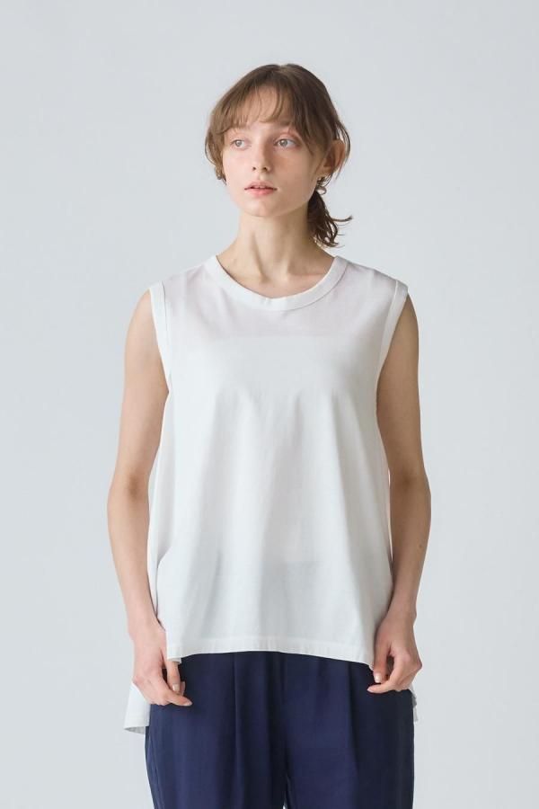 <img class='new_mark_img1' src='https://img.shop-pro.jp/img/new/icons8.gif' style='border:none;display:inline;margin:0px;padding:0px;width:auto;' />crew neck  no sleeve  flare tank top