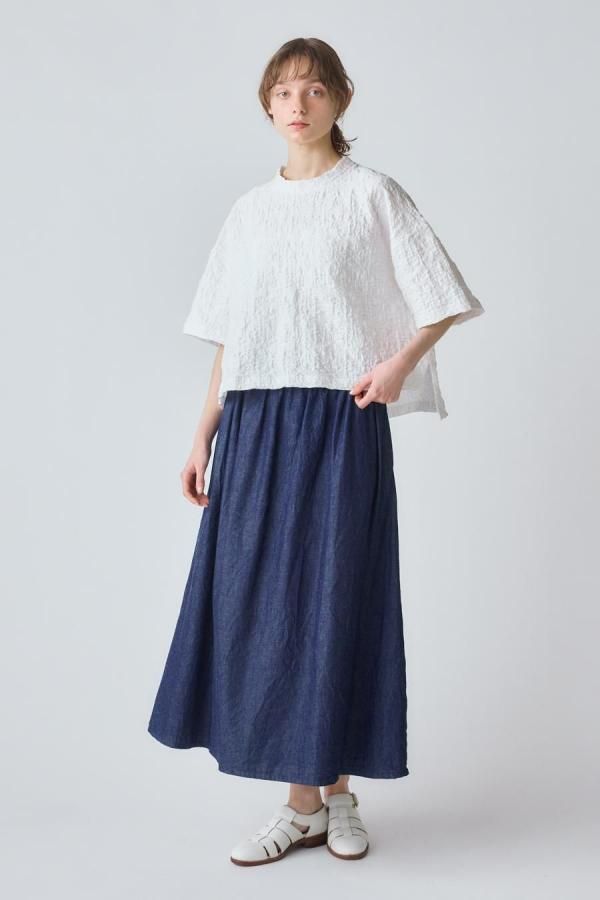 denim flare skirt
