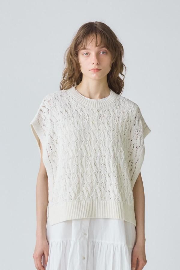 tapeyarn side ribbon vest