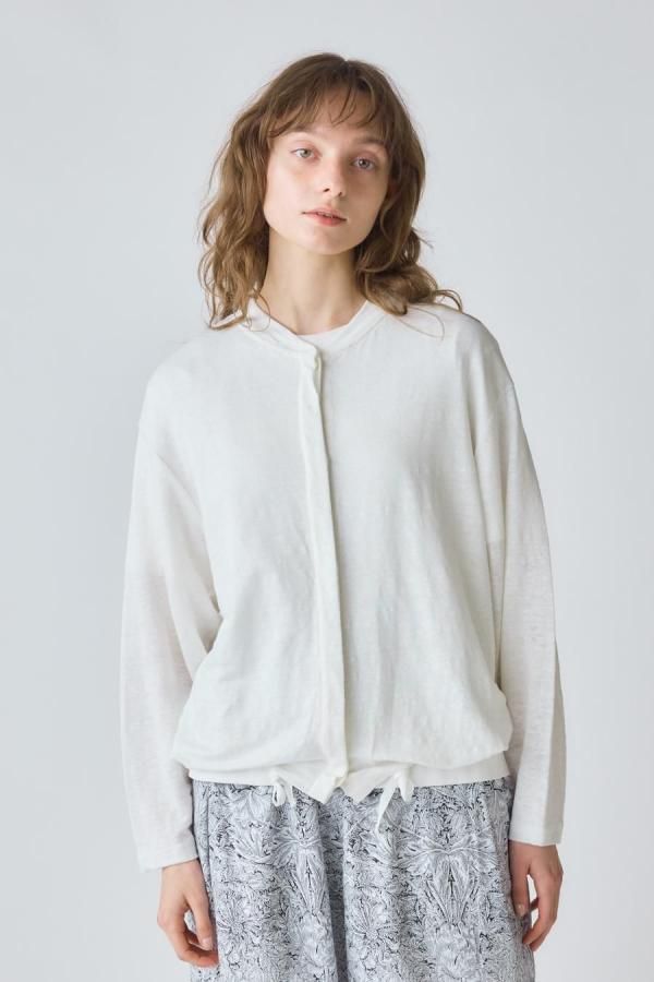 linen drawstring cardigan