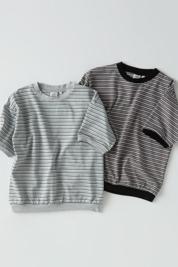 multi border T-shirt / STAR & STRIPE