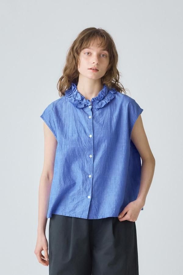volume frill collar shirt