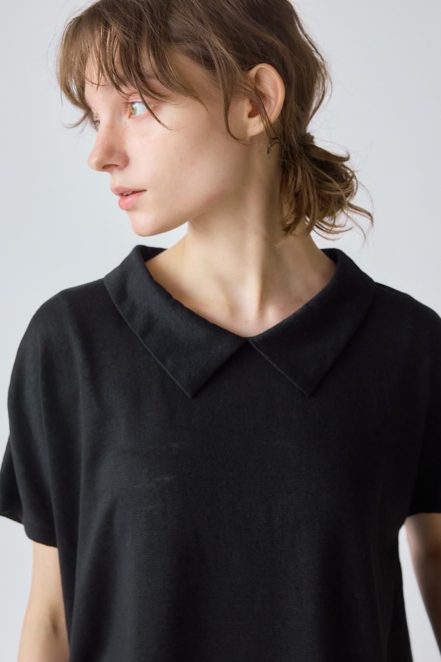 美品　MidiUmi　ミディウミ　襟つき　カットソー　ネイビー MidiUmi｜tie short shirt - MidiUmi(ミディウミ) | キナリノモール