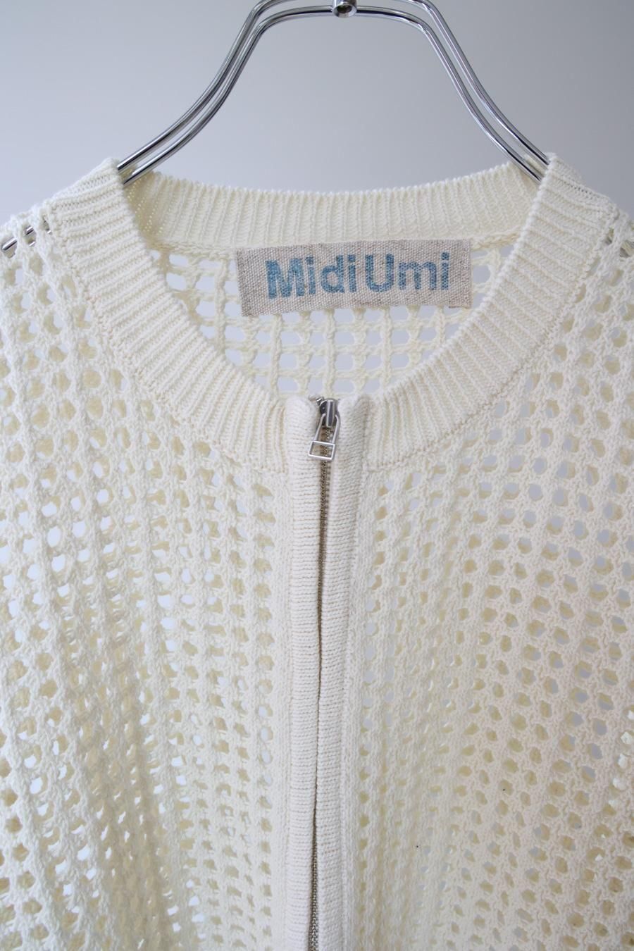 mi（感謝） mesh knit zip cardigan - MidiUmi（ミディウミ）｜OFFICIAL