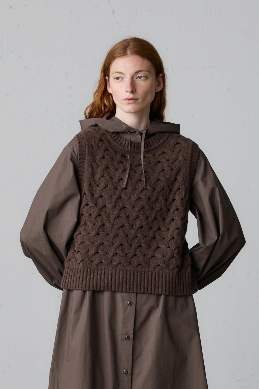 short knitting pattern vest - MidiUmi（ミディウミ