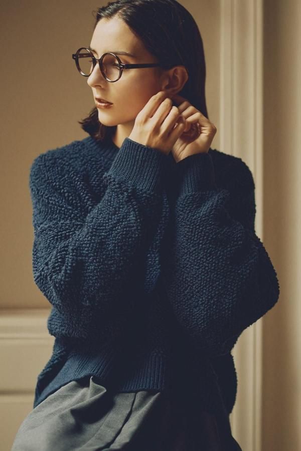 pile boa knit pullover