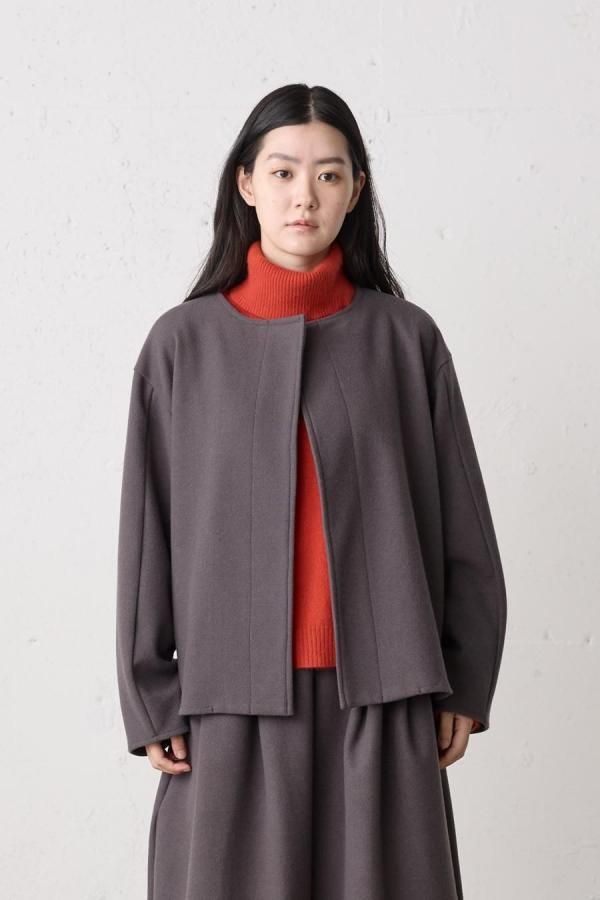 <img class='new_mark_img1' src='https://img.shop-pro.jp/img/new/icons8.gif' style='border:none;display:inline;margin:0px;padding:0px;width:auto;' />flannel touch nocollar jacket