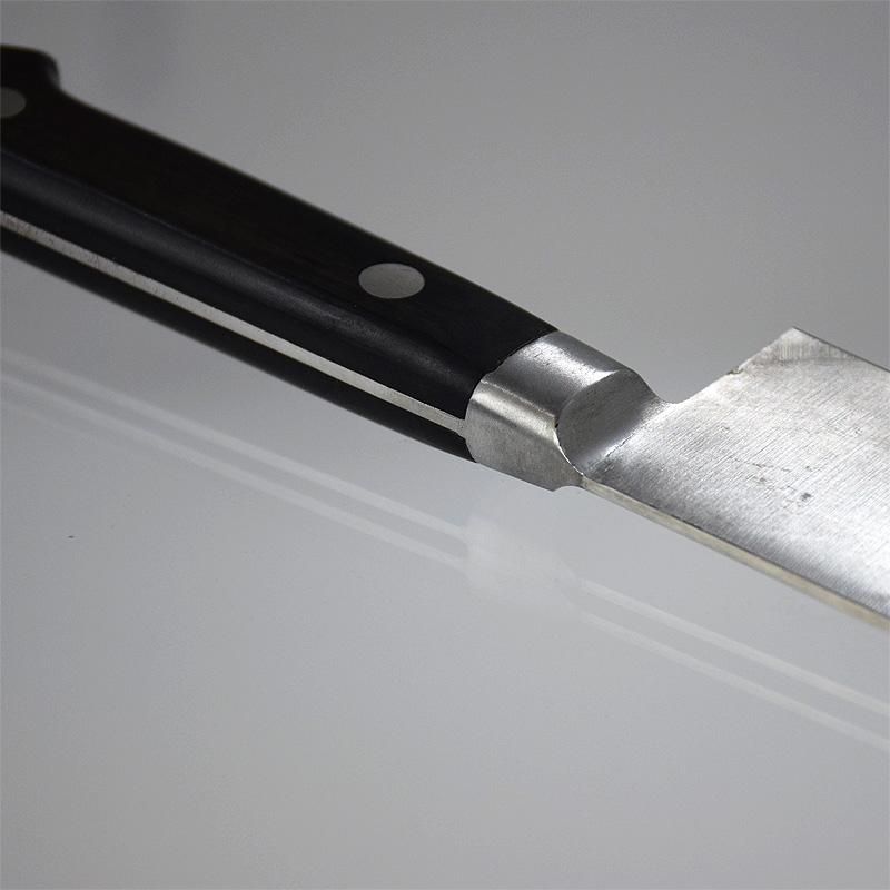 源助久「ツバ付牛刀」210mm スウェーデン鋼 - 越前本手打包丁と