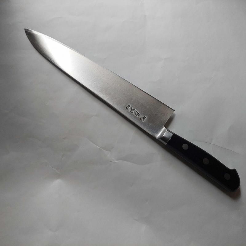 源助久「ツバ付牛刀」270mm スウェーデン鋼 - 越前本手打包丁と農具の