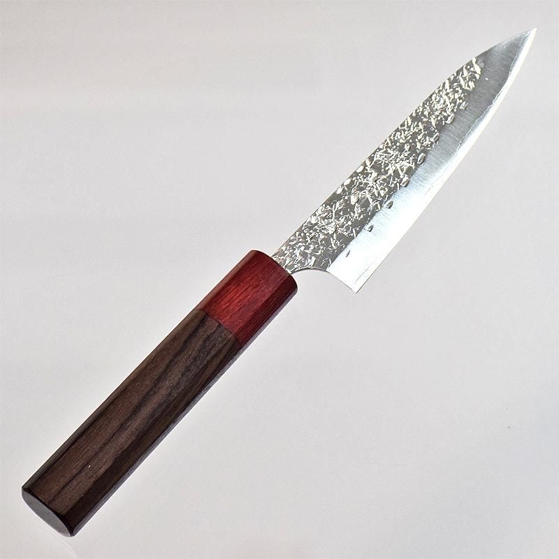 黒崎優 「雫」 ペティナイフ120mm 粉末ハイス鋼・鎚目打・紫檀 黒崎優 「雫」 ペティナイフ120mm 粉末ハイス鋼・鎚目打・紫檀