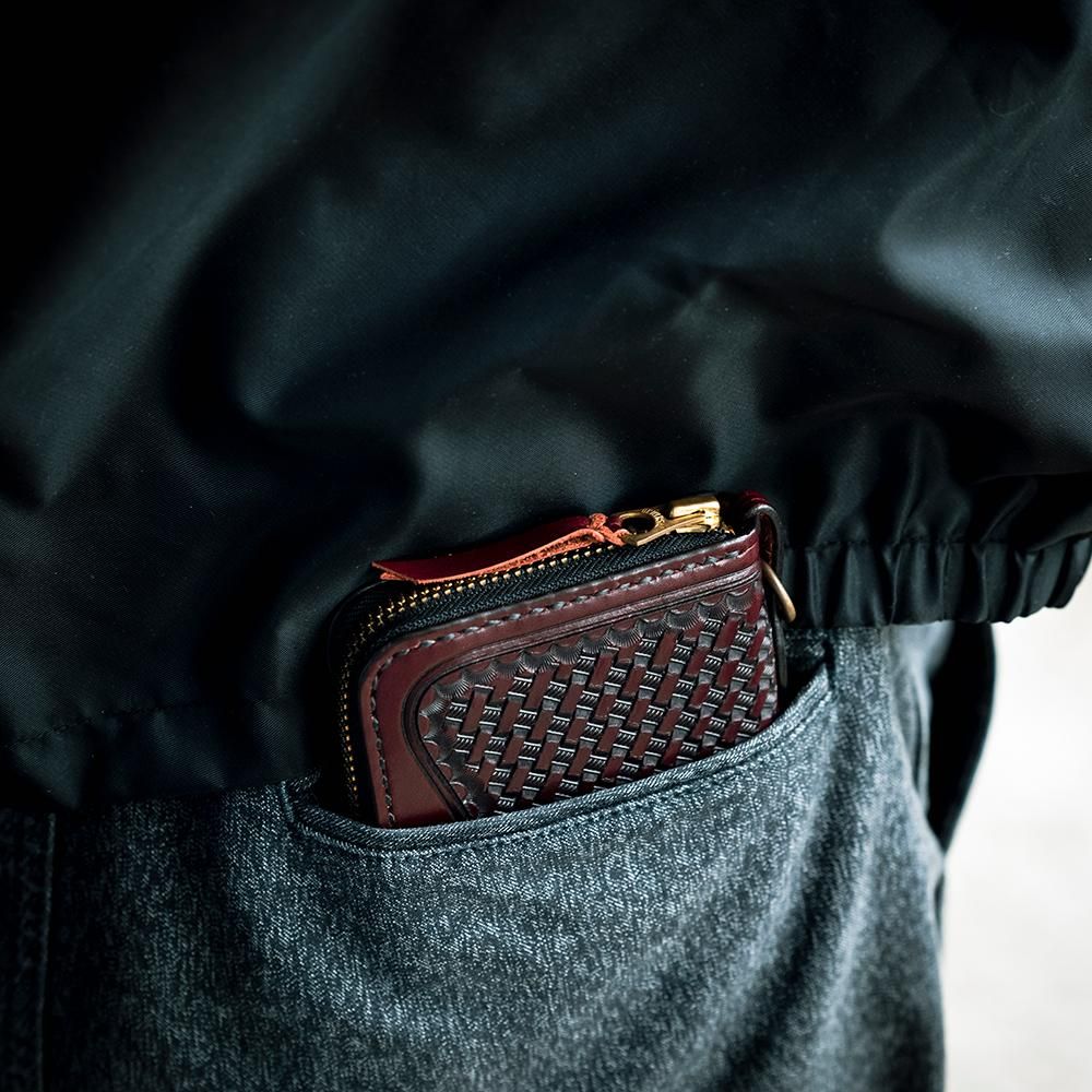 GF-LZIP1 ROUND ZIP BASKET LONG WALLET (PLATE TYPE) - Guilty Leather Factory GF-LZIP1 ROUND ZIP BASKET LONG WALLET (PLATE TYPE) - Guilty Leather Factory