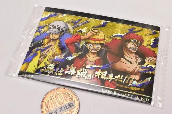 ワンピースウエハース 第9弾 反撃の狼煙 シークレット1 No 9 Sec1 ロー ルフィ キッド ホロニス ホロ箔押し バンダイ 食玩 通販