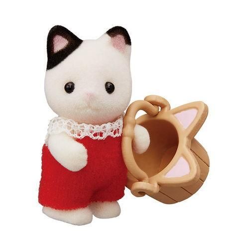 シルバニアファミリー 06 赤ちゃんコレクション 赤ちゃんキャンプシリーズ 5 チャコールネコの赤ちゃんとバケツ エポック コレクショントイ 通販