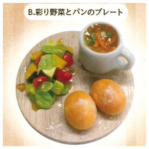 オーガニックレストランのワンプレートランチ 2 彩り野菜とパンのプレート レインボー ガチャガチャ カプセルトイ 通販