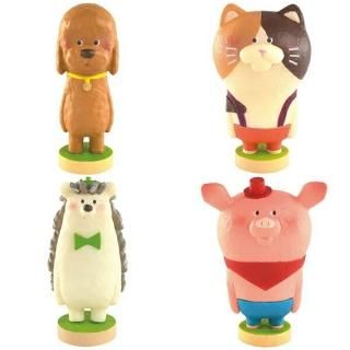 �����盧���ؤ� Animal Friends �ߥ˥��奢���쥯����� [��������4�糧�å�(3.dog/4.cat/5.hedgehog/8.pig)]�� �ͥ��ݥ��Բ� �ۡ�C��