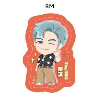 BTS TinyTAN 缶バッジ・ステッカー・イラストカード 小さかっ RM