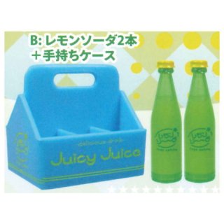 レトロジュースケース＆瓶ジュースマスコット2 [2.レモンソーダ2本+手持ちケース]【 ネコポス不可 】【C】