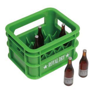 ビールケースと台車 [3.ビールケース(緑)ビール瓶5本付]【 ネコポス不可 】【C】