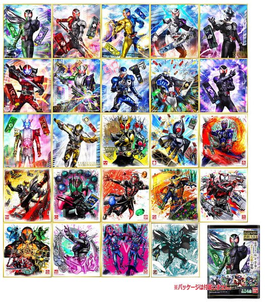 送料無料】【全部揃ってます!!】仮面ライダー 色紙ART セレクション Feat. 仮面ライダーW [全24種セット(フルコンプ)],バンダイ 食玩  通販