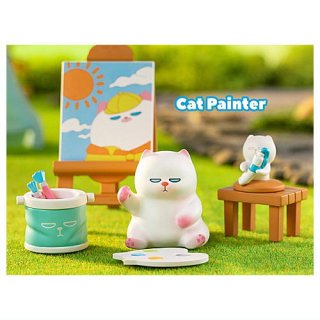 POPMART VIVICAT コートヤード シリーズ お庭キット [2.Cat Painter]【 ネコポス不可 】