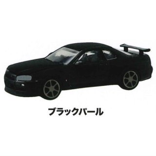 1/64 スケールミニカー MONO COLLECTION NISSAN SKYLINE GT-RV・spec II (R34) [2.ブラックパール]【 ネコポス不可 】