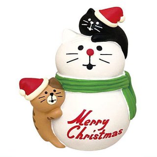 【子猫と雪だるま (ZXS-35022X)】 DECOLE concombre デコレ コンコンブル クリスマス(2023)【 ネコポス不可 】