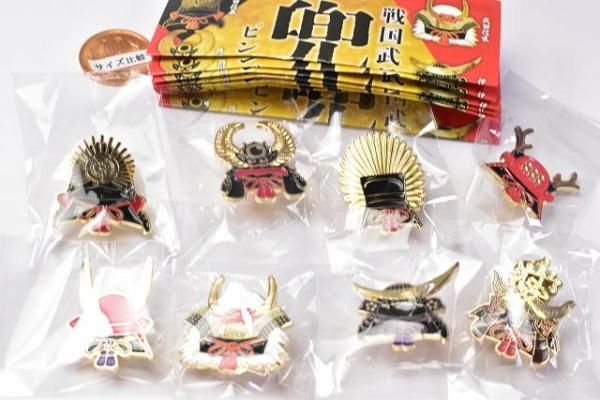 全部揃ってます!!】PiNSSTYLE 戦国武将兜ピンズ [全8種セット