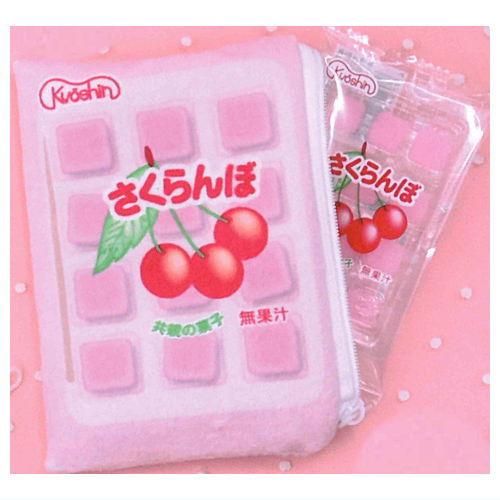 Pochi Pouch/さくらんぼ柄 スクエア ミニ ポーチ（ポーチ