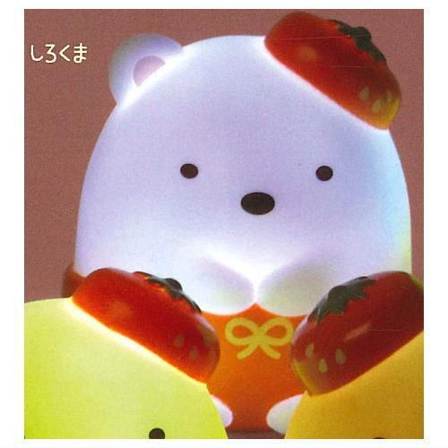 しろくま出品 すみっコぐらし 喫茶すみっコでいちごフェア マスコットライト